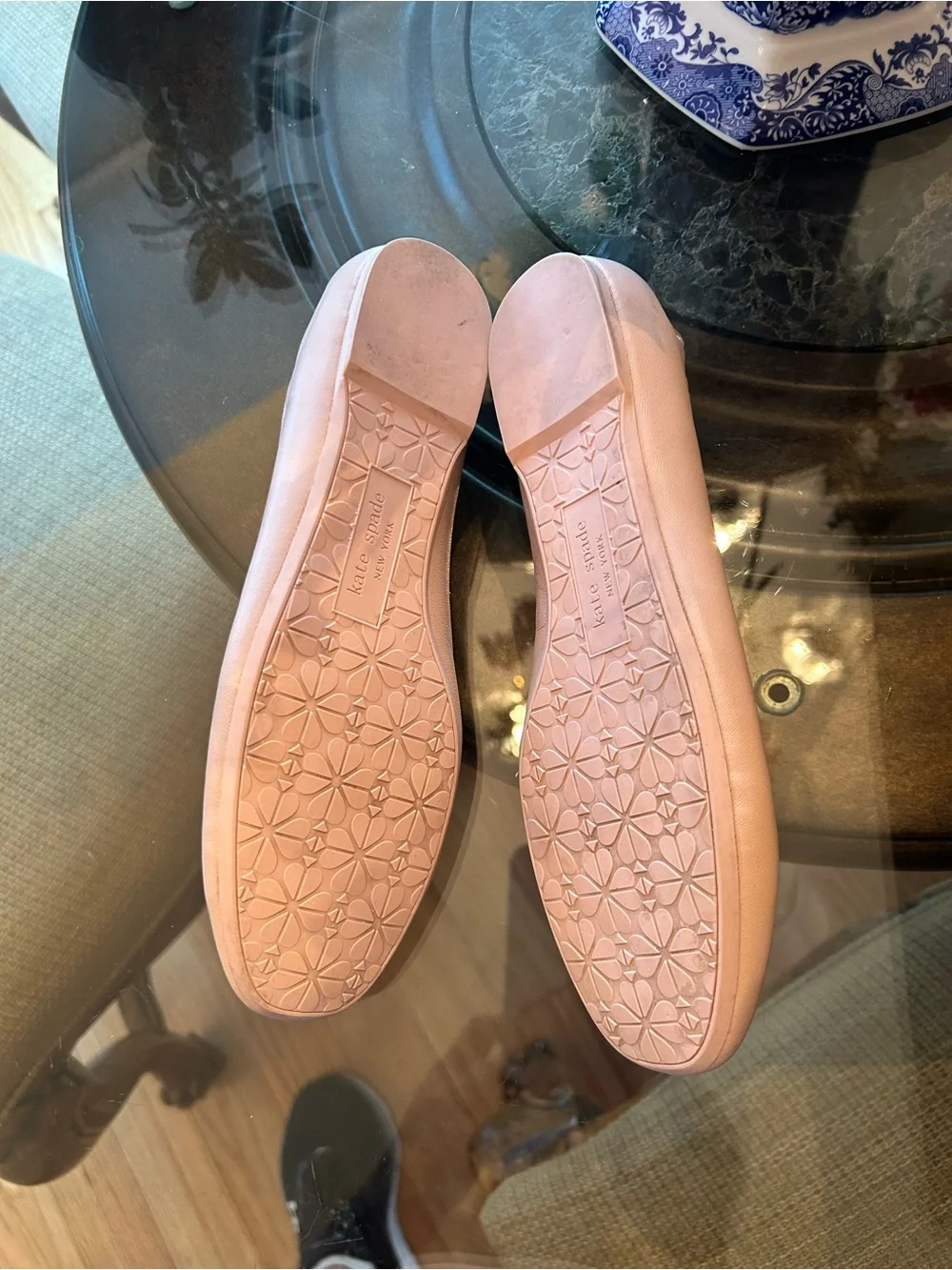 kate spade Pale Blush Kora Leather Ballet Flat
